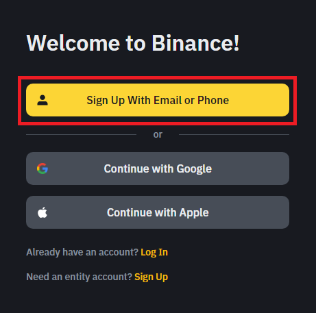 How to Trade Crypto on Binance in Nigeria - Email or Phone Number Required