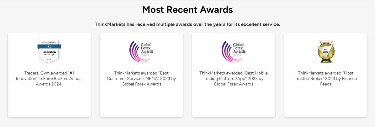 With over a decade of operations, ThinkMarkets has earned trust through experience and award-winning services. 