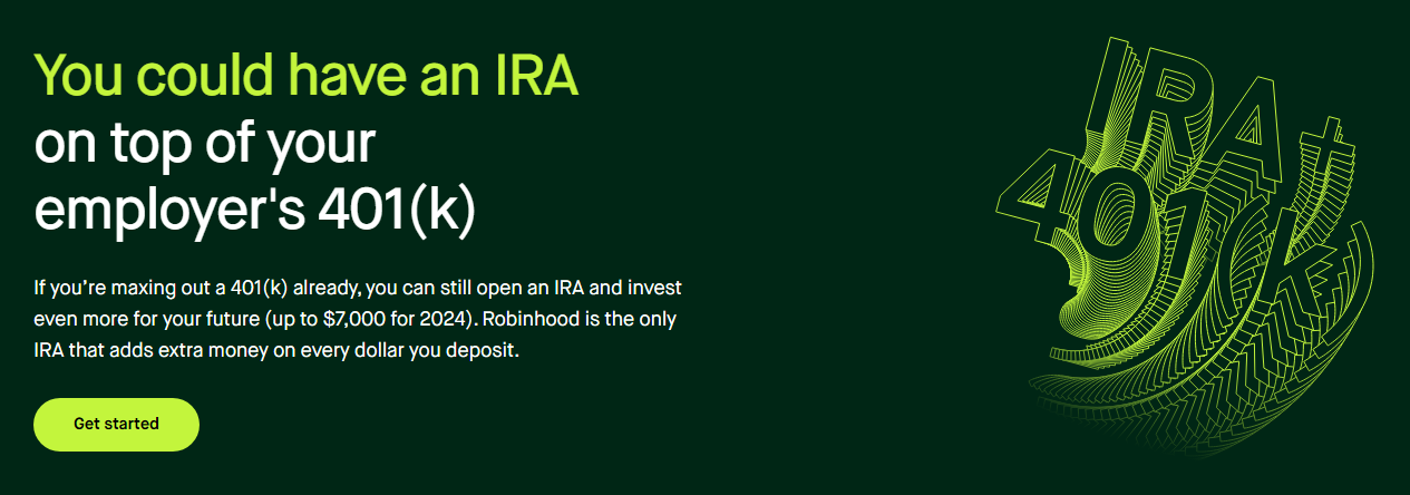 Robinhood vs Webull - Both platforms offer Roth IRA accounts for retirement savings.