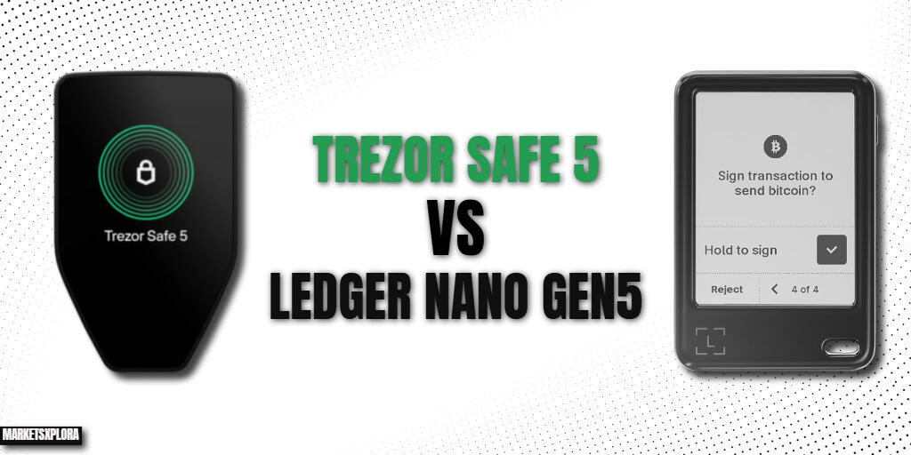Trezor Safe 5 vs Ledger Nano Gen5 (2026): Which Should You Buy? | MarketsXplora